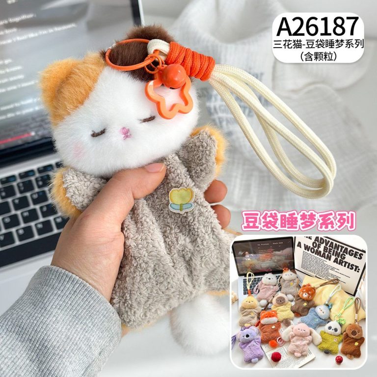 三花猫豆袋睡梦